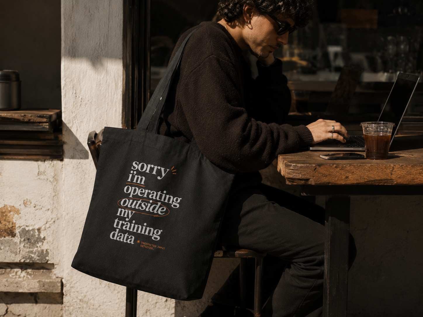 "Training Data" Tote Bag with Zipper | 100% Canvas | Durable