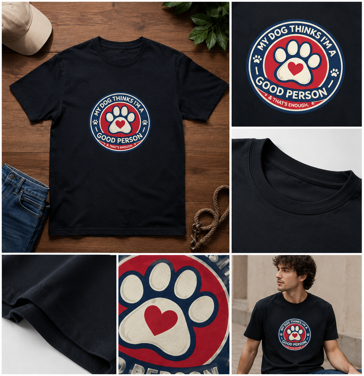 My Dog Thinks I'm A Good Person & That's Enough – Dog Lover T-Shirt