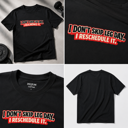 I Don't Skip Leg Day. I Reschedule It. – Gym Humor T-Shirt
