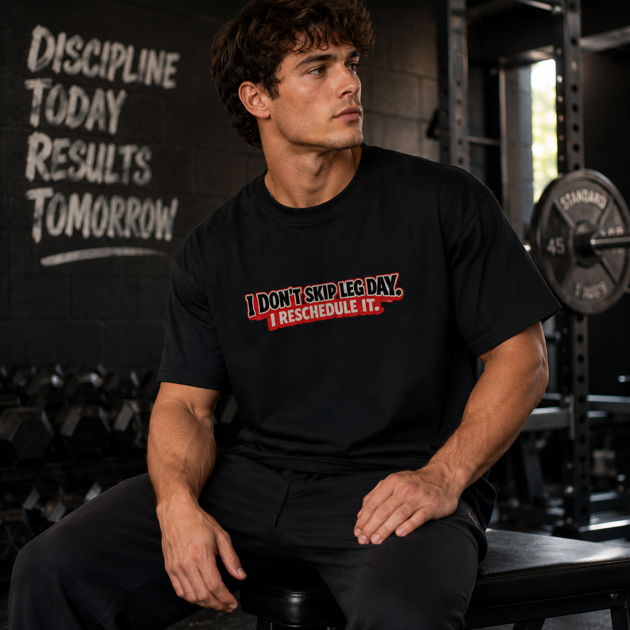 I Don't Skip Leg Day. I Reschedule It. – Gym Humor T-Shirt
