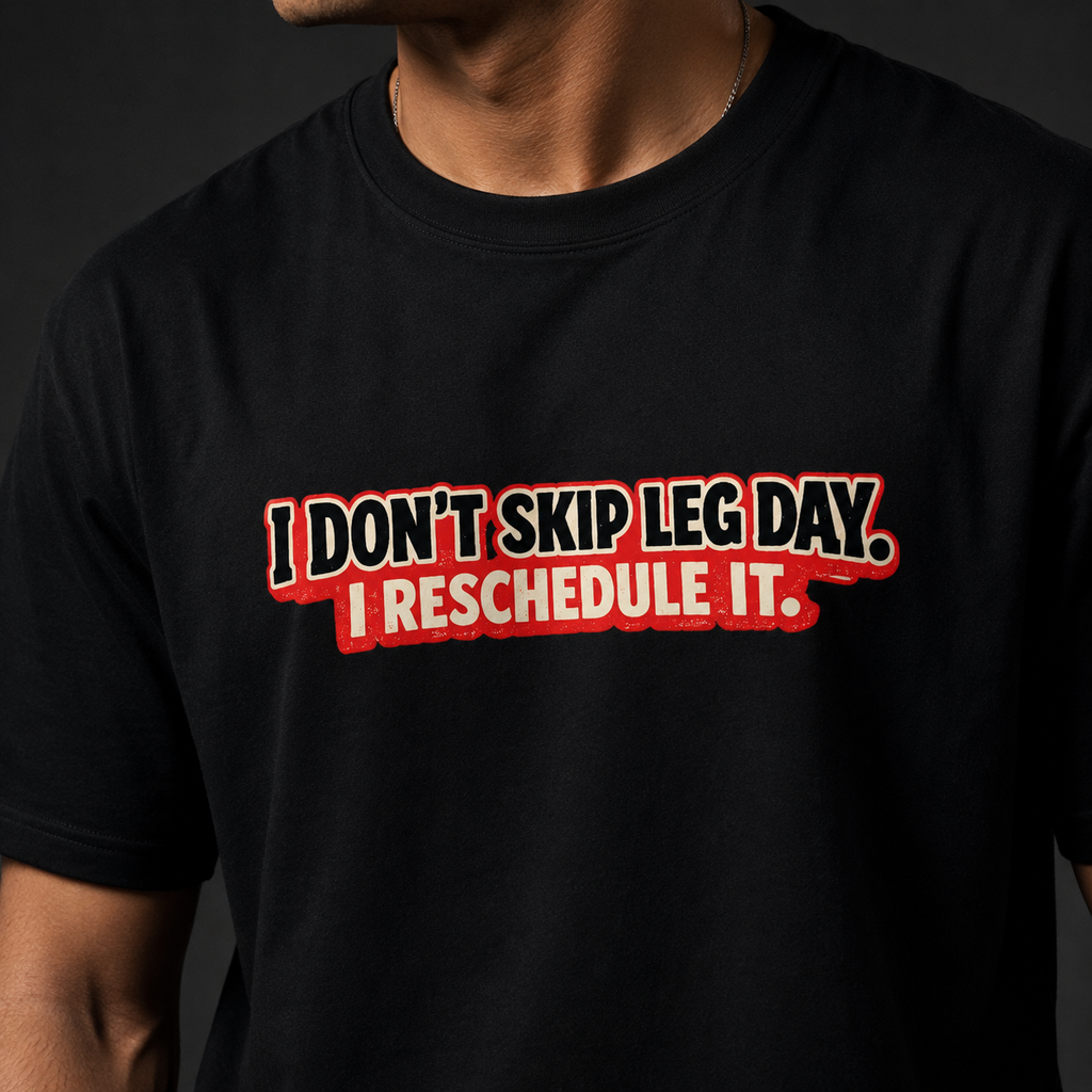 I Don't Skip Leg Day. I Reschedule It. – Gym Humor T-Shirt